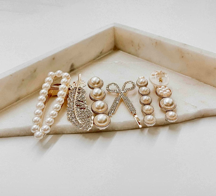 Pearls Clip Set